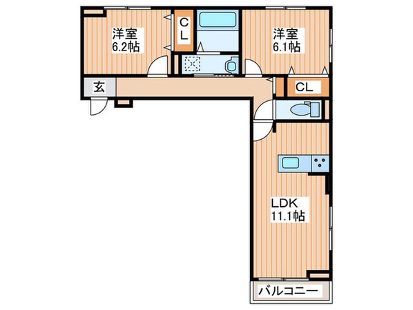 グレース讃良の物件間取画像